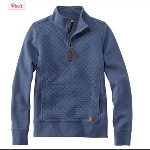 L.L Bean Quilted Quarter Zip Pullover